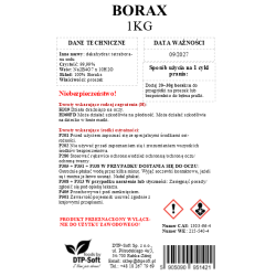 1kg BORAKS CZYSTY BORAX CZYSTOŚĆ 99,99% CZTEROBORAN SODU Wiaderko do prania