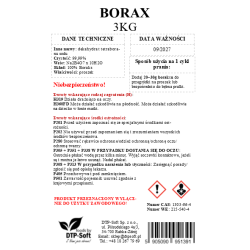 3kg BORAKS CZYSTY BORAX CZYSTOŚĆ 99,99% CZTEROBORAN SODU Wiaderko do prania
