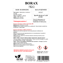 5kg BORAKS CZYSTY BORAX CZYSTOŚĆ 99,99% CZTEROBORAN SODU Wiaderko do prania