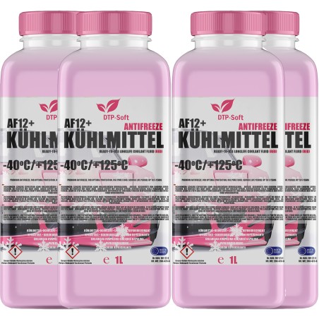 4x 1L PŁYN CHŁODNIC CHŁODNICZY -35 C CZERWONY do AUDI BMW VW PREMIUM TOP