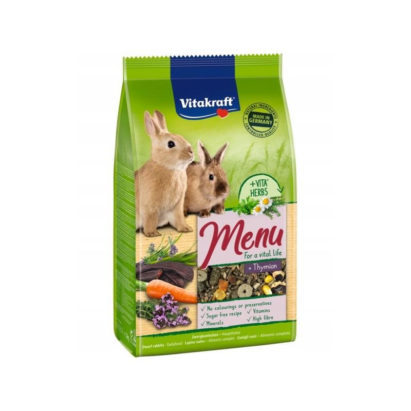 Vitakraft Menu Vital karma mieszanka dla królików z tymiankiem 1kg
