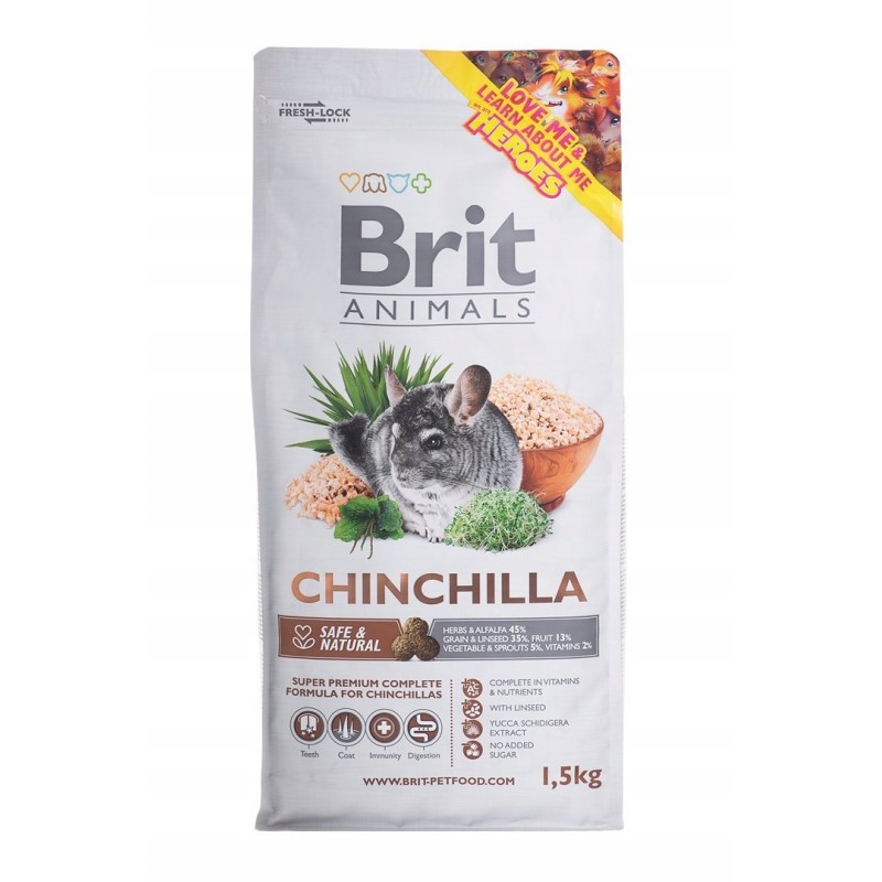 BRIT Animals Chinchilla Complete karma mieszanka szynszyla 1,5kg
