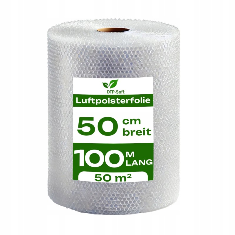 FOLIA BĄBELKOWA PĘCHERZYKOWA szerokość 50cm OCHRONNA DŁUGA nawój 100m TOP