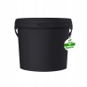 12L Wiaderko Plastikowe wiadro z pokrywą ATEST spożywcze CZARNE