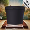 12L Wiaderko Plastikowe wiadro z pokrywą ATEST spożywcze CZARNE