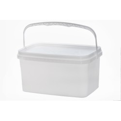 10L Wiadro wiaderko prostokątne białe z pokrywką