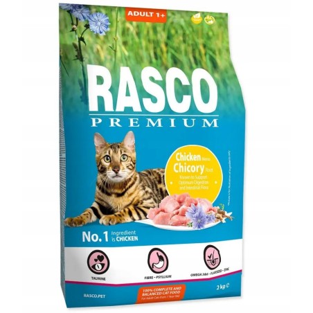 RASCO PREMIUM CAT ADULT KARMA DLA KOTA z kurczakiem i cykorią 2kg