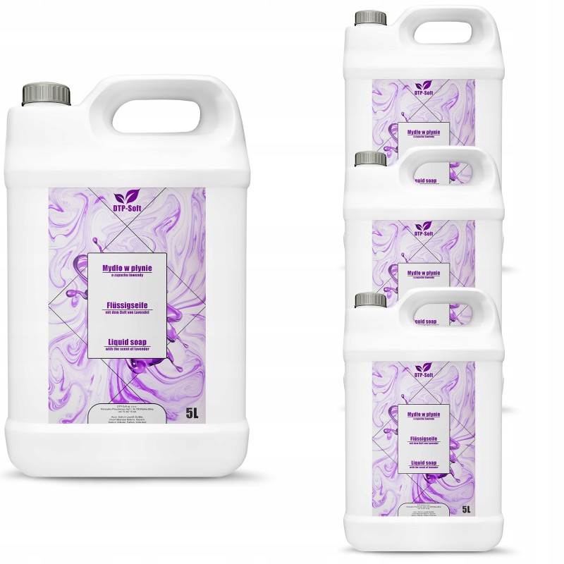 Mydło w płynie do mycia rąk zapachowe lawenda 4 x 5 litrów Podhale TOP