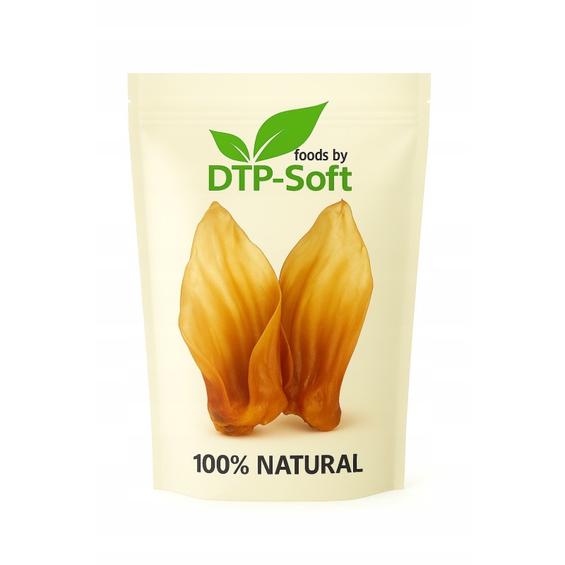 12 sztuk Suszone Uszy Wołowe Naturalny Przysmak dla Psa