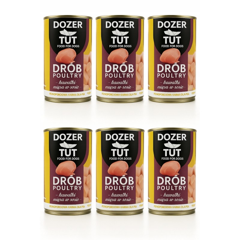 Dozer TUT 400g mokra karma dla psa bogata w drób 415g