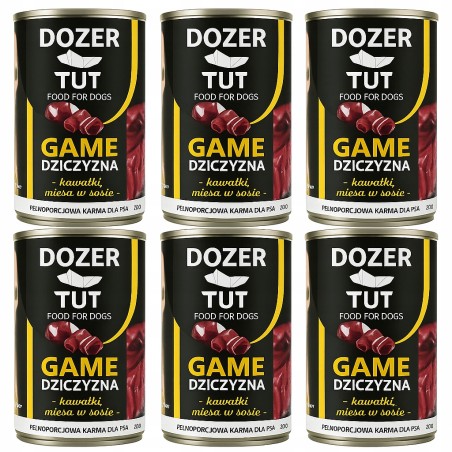 Dozer TUT 400g mokra karma dla psa bogata w dziczyznę 415g