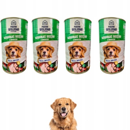 Puszka Wiejska Mokra karma dla psa drób puszka 10x1250g