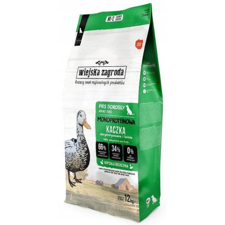12kg Karma Sucha Wiejska Zagroda Monoprotein M Adult Kaczka Monobiałkowe