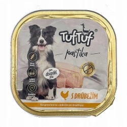 MOKRA KARMA DLA PSA TUFTUF TACKA PASZTET ZESTAW MIX SMAKÓW 24x 300g (8 razy WOŁ + DZIK + DRÓB)