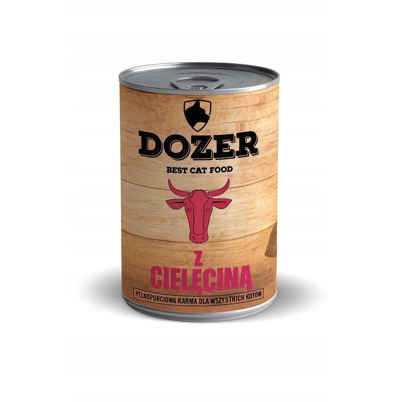 DOZER Premium karma dla kota z cielęciną 400g puszka