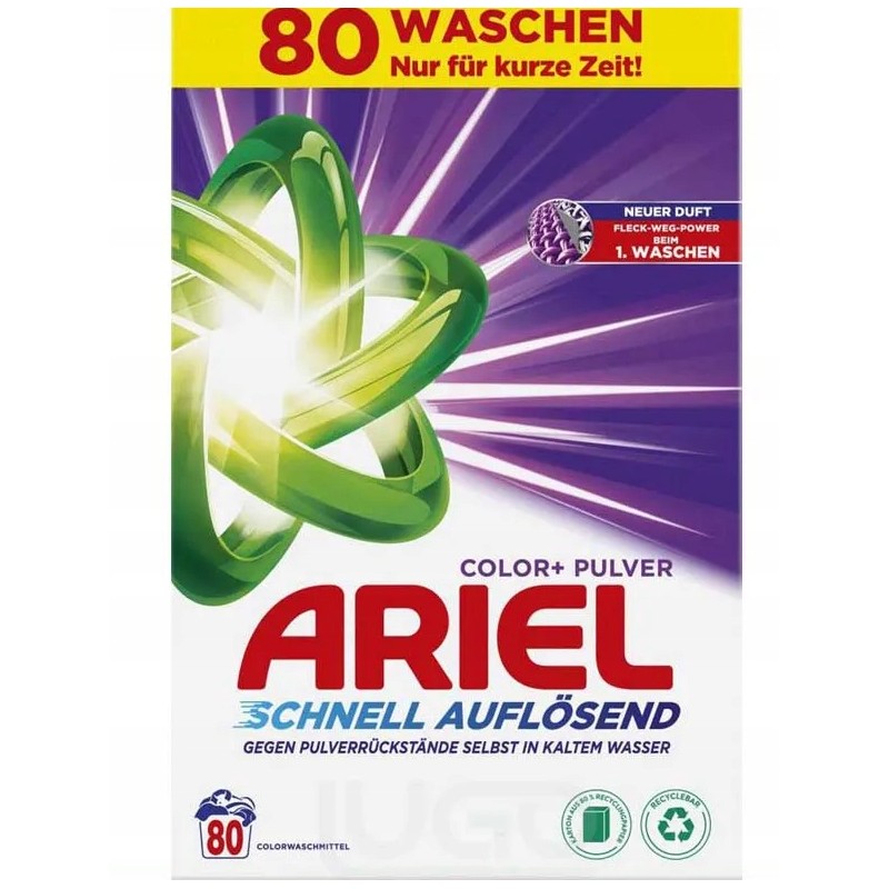 Proszek do prania Ariel Kolor niemiecka chemia 80 prań 4,8kg