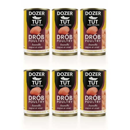 Dozer TUT 400g mokra karma dla psa bogata w drób 415g