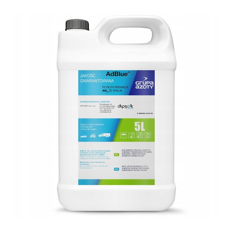 5L AdBlue Płyn katalityczny redukcja spalin 5 litrów Premium