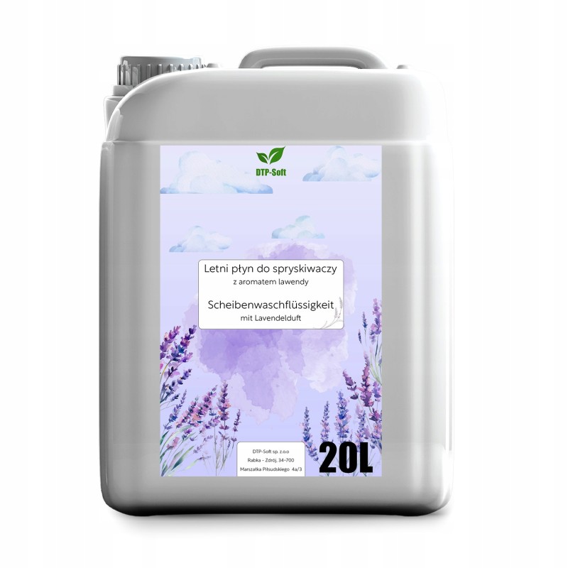 20L Płyn do spryskiwaczy LAWENDA Sprysk letni 1x 20 litrów PREMIUM