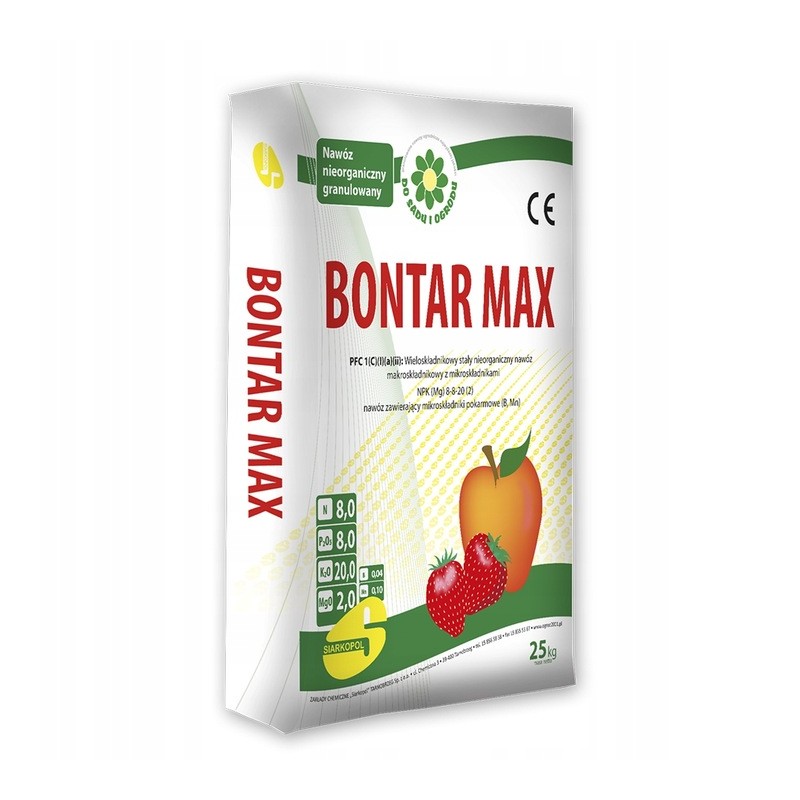 BONTAR MAX wieloskładnikowy GRANULOWANY nawóz do warzyw i owoców 25kg