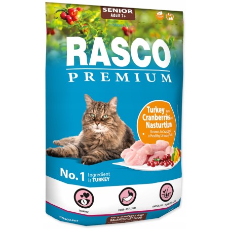 RASCO PREMIUM CAT SENIOR KARMA DLA KOTA z indykiem żurawiną i nasturcją 2kg