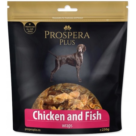 Przysmak dla psa Prospera Plus Wrapy z mięsa kurczaka i ryb 230g smakołyk