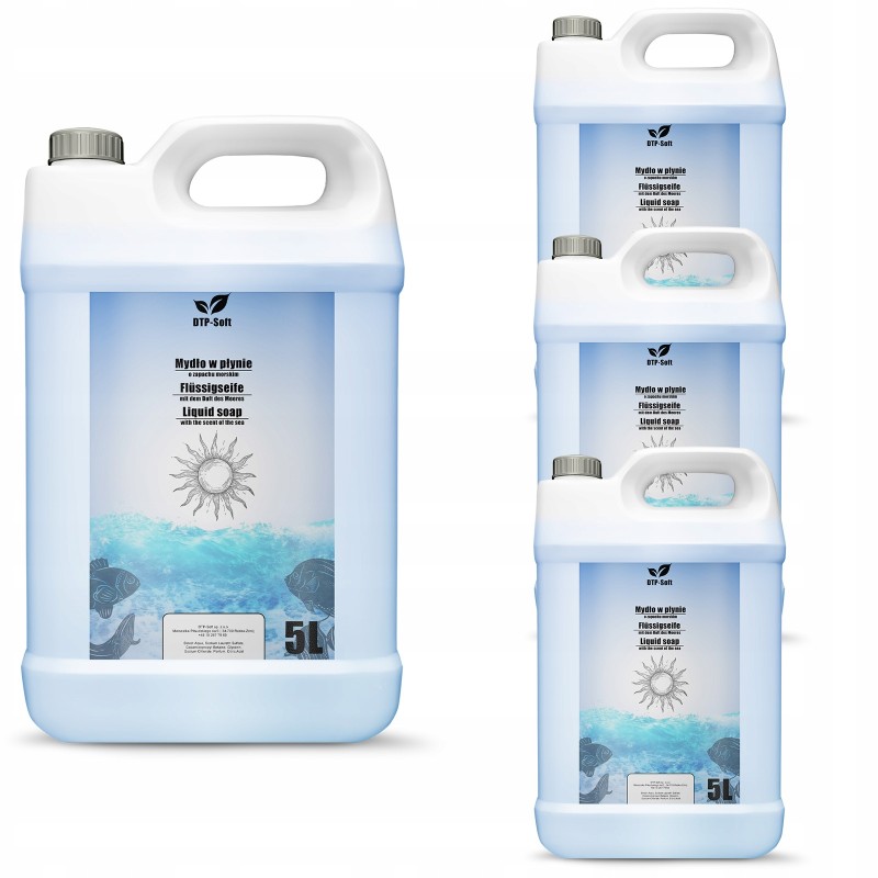 Mydło w płynie do mycia rąk zapachowe ocean 4 x 5 litrów Podhale TOP