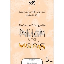 Mydło w płynie do mycia rąk zapachowe mleko i miód 5 litrów Podhale TOP