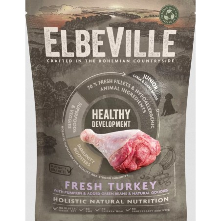 Elbeville 100g sucha karma dla psa saszetka indyk duże rasy junior