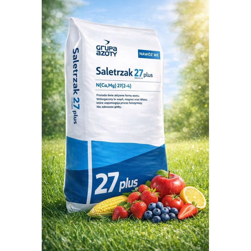 SALETRZAK 27 PLUS 25kg Nawóz azotowy GRUPA AZOTY granulat DO TRAWY WARZYW