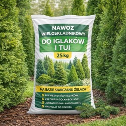 25kg Nawóz do Tui Iglaków Cisów wiosenny Regeneracyjny Przeciw Brązowieniu