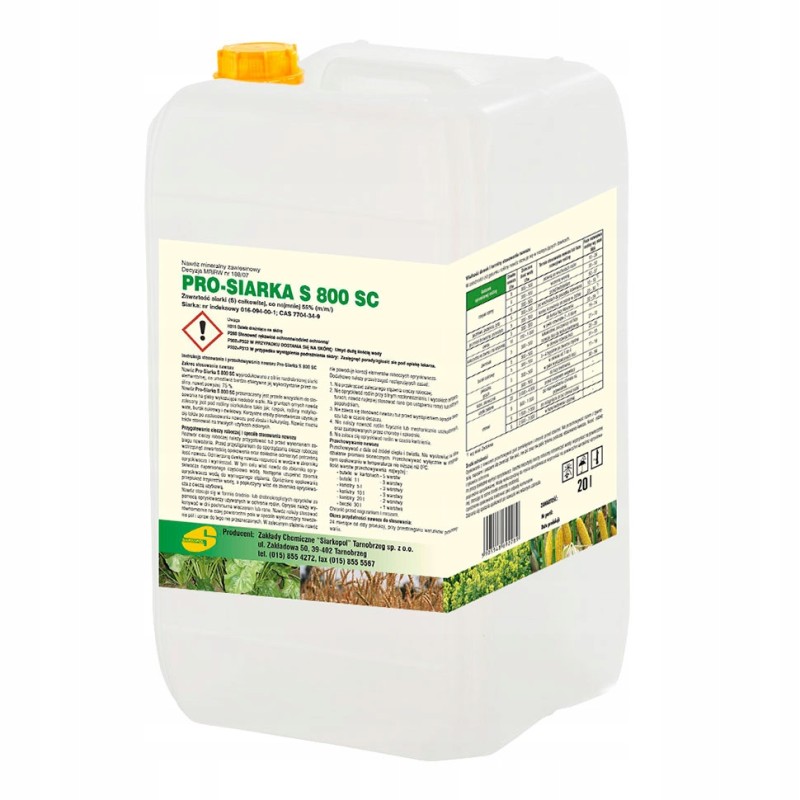 Nawóz Makrosładnikowy 20L Pro-Siarka S 800 SC 20 litrów TOP