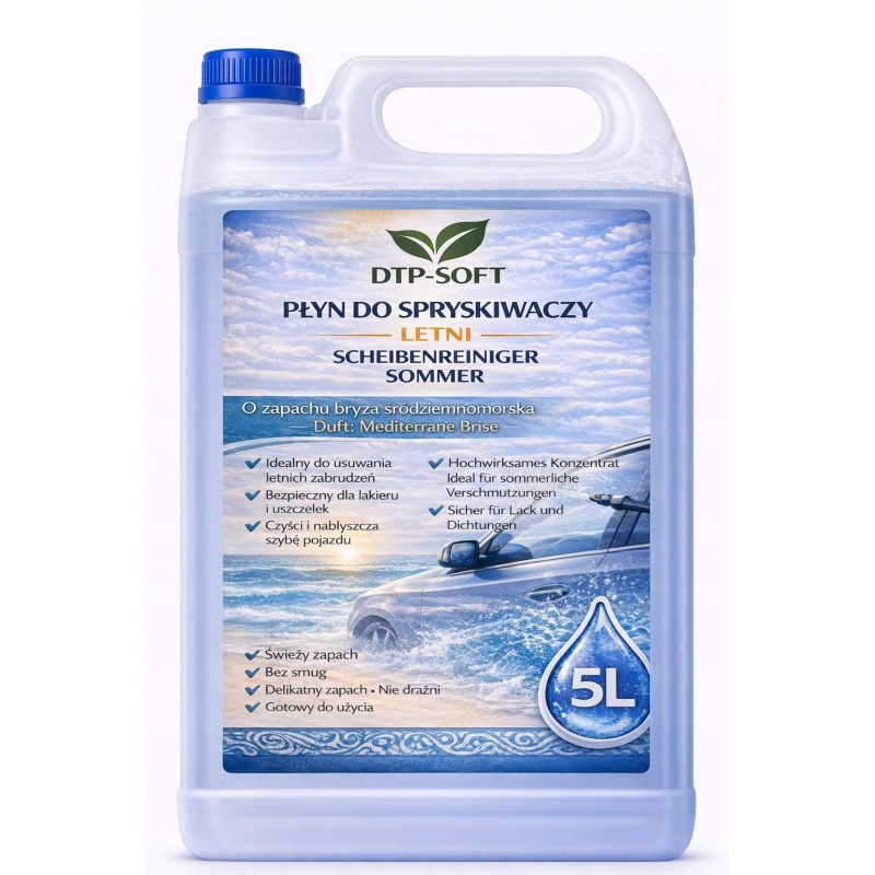 5L Płyn do spryskiwaczy letni 5 litrów Świeża Bryza Oceanu Premium