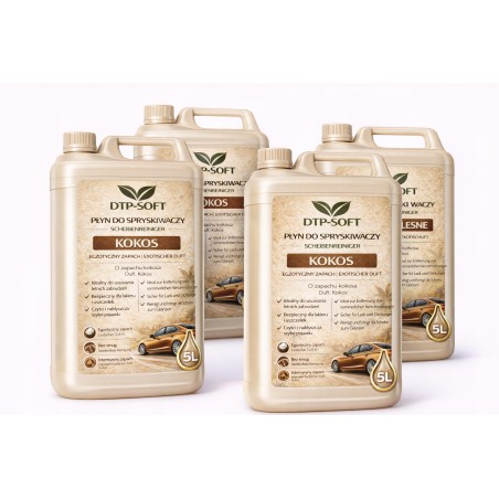Płyn do spryskiwaczy letni Kokosowy 4 x 5L Premium Kokos