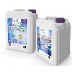 20L GLICERYNA ROŚLINNA I GLIKOL PROPYLENOWY 2 x 10 litrów ZESTAW PREMIUM