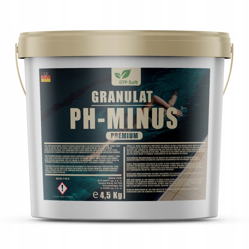 CHEMIA BASENOWA BASENU obniżanie PH- MINUS 4,5kg Premium