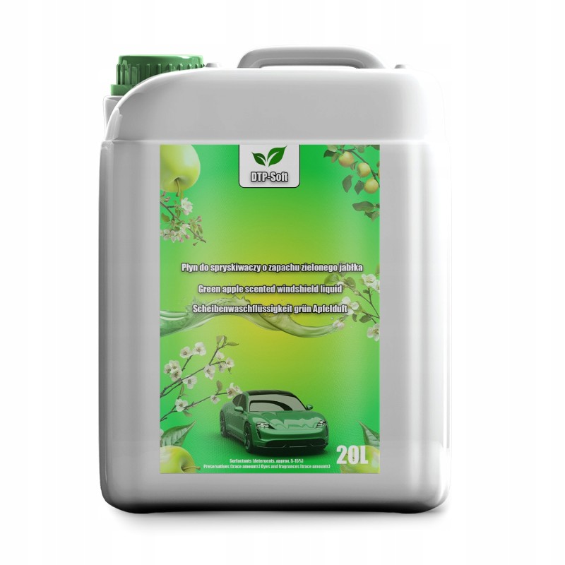 20L Płyn do spryskiwaczy Zielone Jabłko Sprysk letni 1x 20 litrów PREMIUM