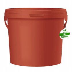 10L WIADRO WIADERKO PLASTIKOWE Z POKRYWKĄ 10 L ATEST 10 Litrów CZERWONE