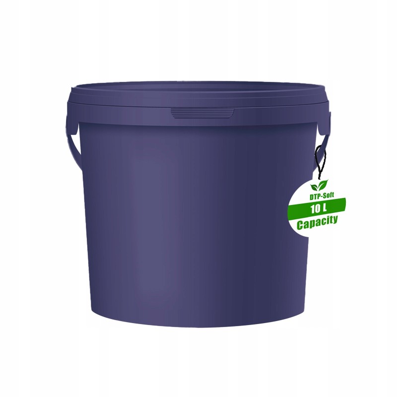 10L Wiaderko Plastikowe wiadro z pokrywą TOP spożywcze 10 Litrów NIEBIESKIE