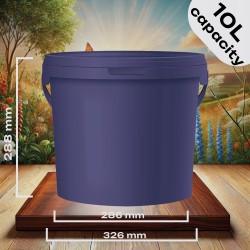 10L Wiaderko Plastikowe wiadro z pokrywą TOP spożywcze 10 Litrów NIEBIESKIE