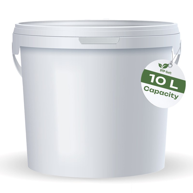 10L WIADRO WIADERKO PLASTIKOWE Z POKRYWKĄ 10 L ATEST 10 Litrów BIAŁE