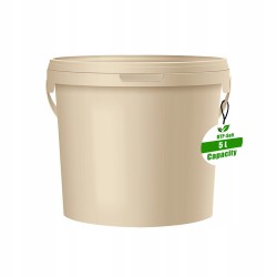 5L Wiaderko Plastikowe wiadro z pokrywą spożywcze 5 Litrów KOŚĆ SŁONIOWA