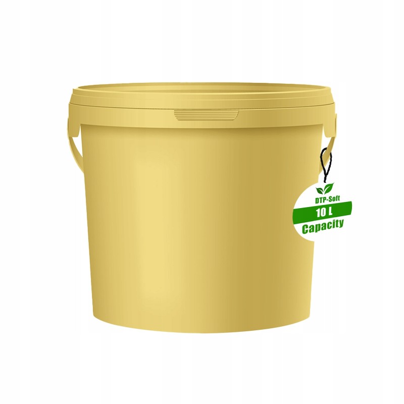 5L Wiaderko Plastikowe wiadro z pokrywą ATEST spożywcze 5 Litrów ŻÓŁTE